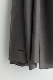Patterned Lyocell Scarf - Smoke Grey