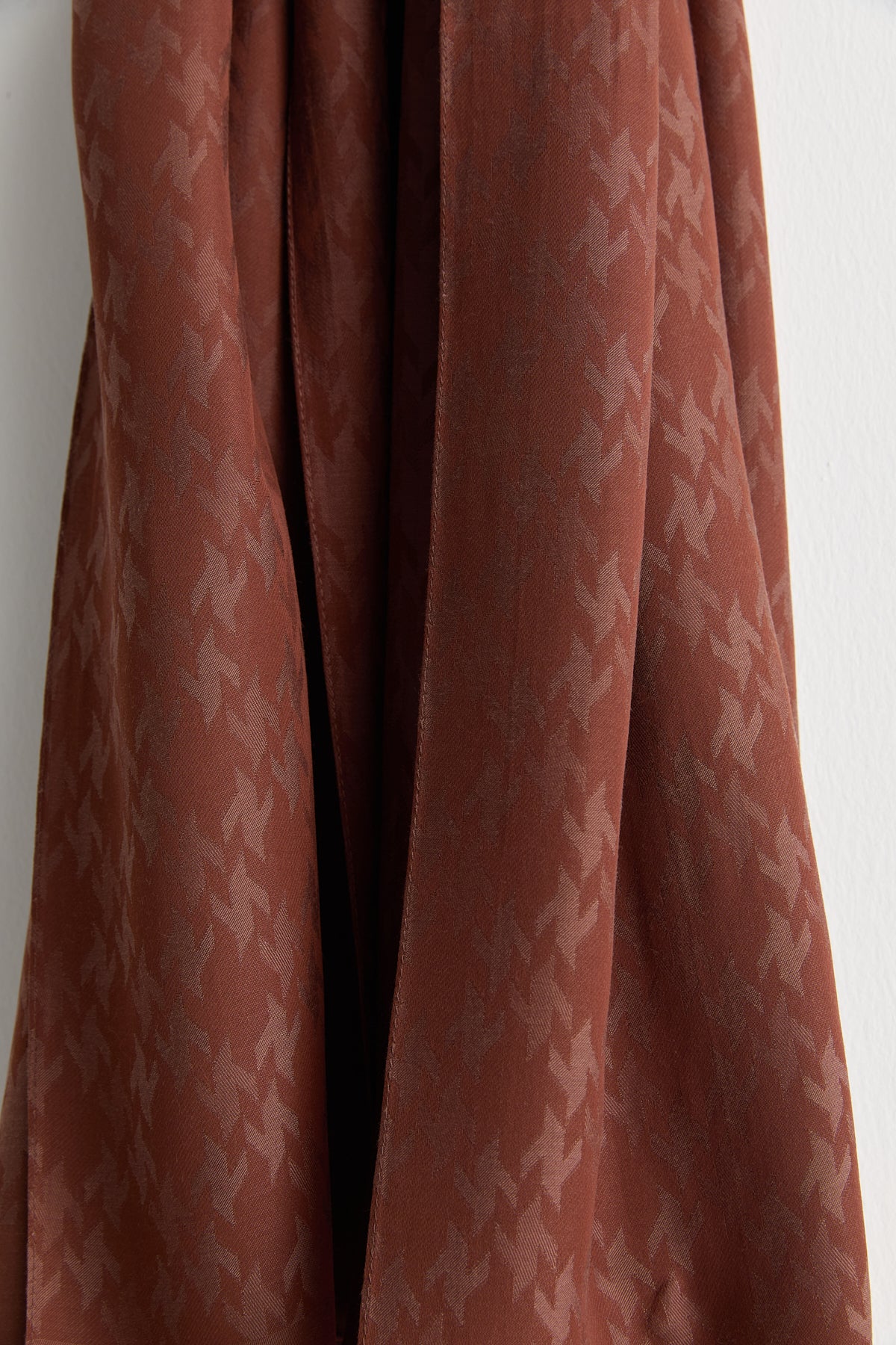 Patterned Lyocell Scarf - Coffee