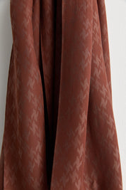 Patterned Lyocell Scarf - Coffee