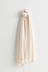 Patterned Lyocell Scarf - Cream