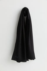 Patterned Lyocell Scarf - Black