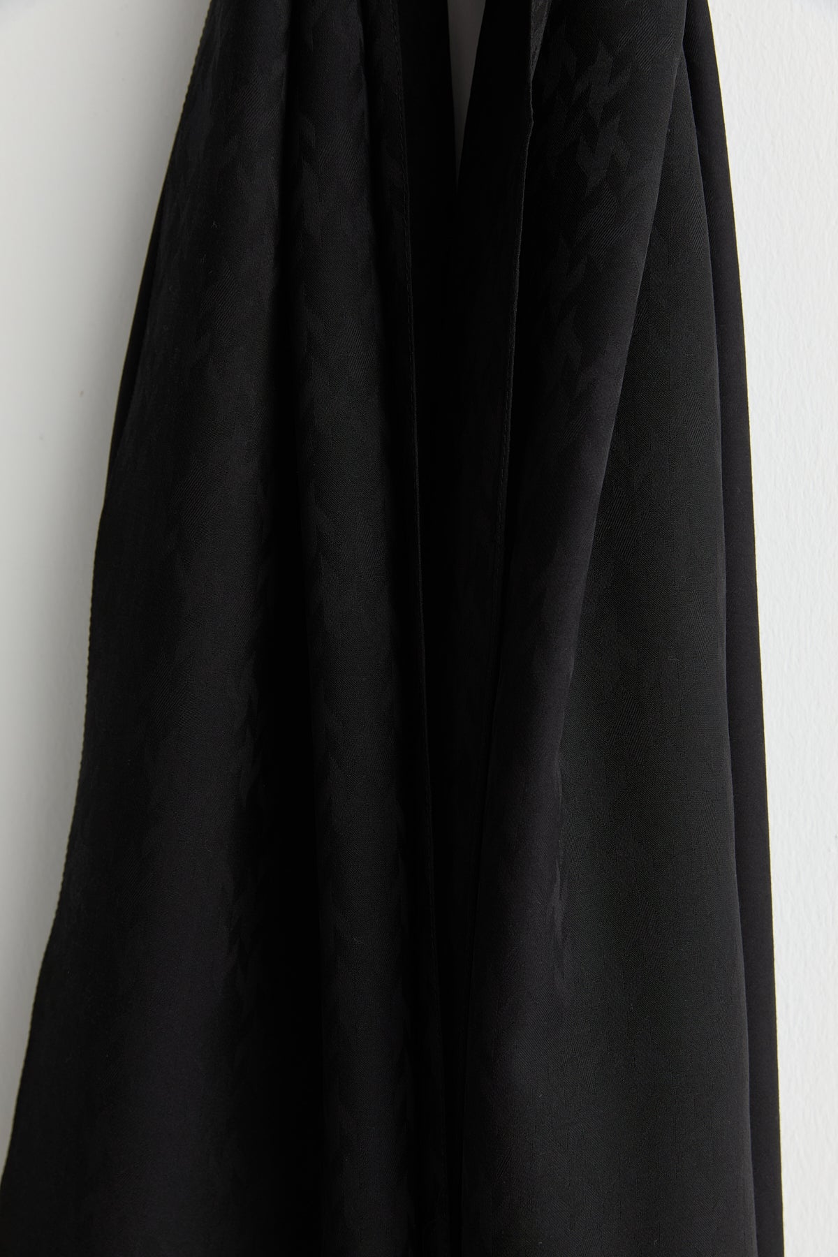 Patterned Lyocell Scarf - Black