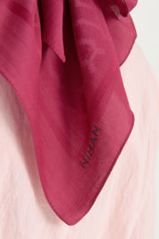 Patterned Cotton Scarf - Cherry