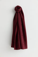 Patterned Cotton Naia Lyocell Scarf - Burgundy