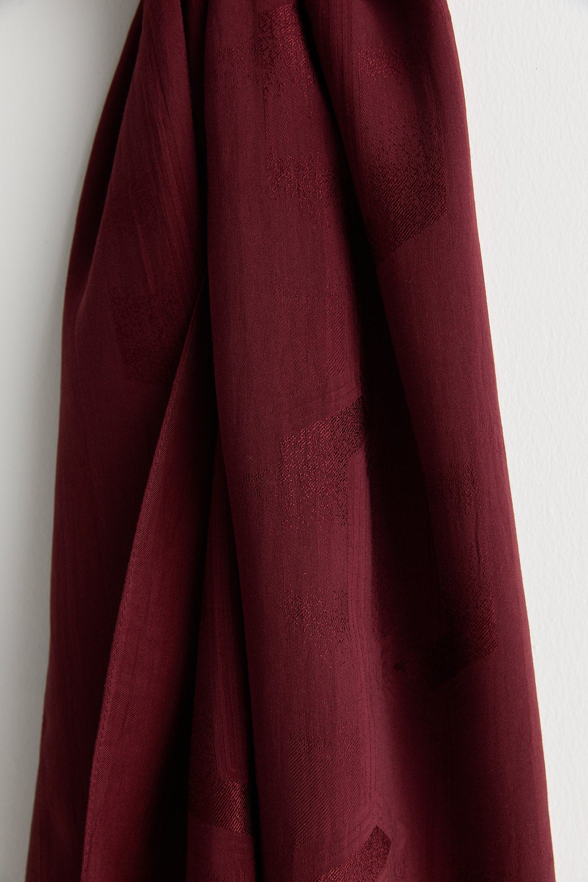 Patterned Cotton Naia Lyocell Scarf - Burgundy