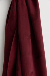 Patterned Cotton Naia Lyocell Scarf - Burgundy