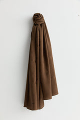 Patterned Cotton Naia Lyocell Scarf - Coffee