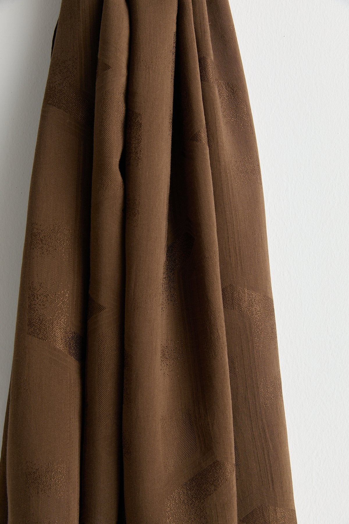Patterned Cotton Naia Lyocell Scarf - Coffee
