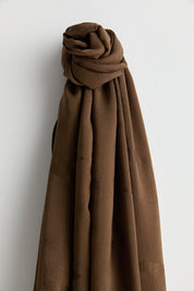 Patterned Cotton Naia Lyocell Scarf - Coffee