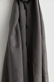 Patterned Cotton Naia Lyocell Scarf - Dark Grey