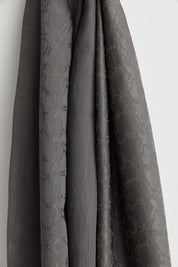 Patterned Cotton Naia Lyocell Scarf - Dark Grey