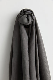 Patterned Cotton Naia Lyocell Scarf - Dark Grey