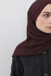 Patterned Cotton Naia Lyocell Scarf - Plum