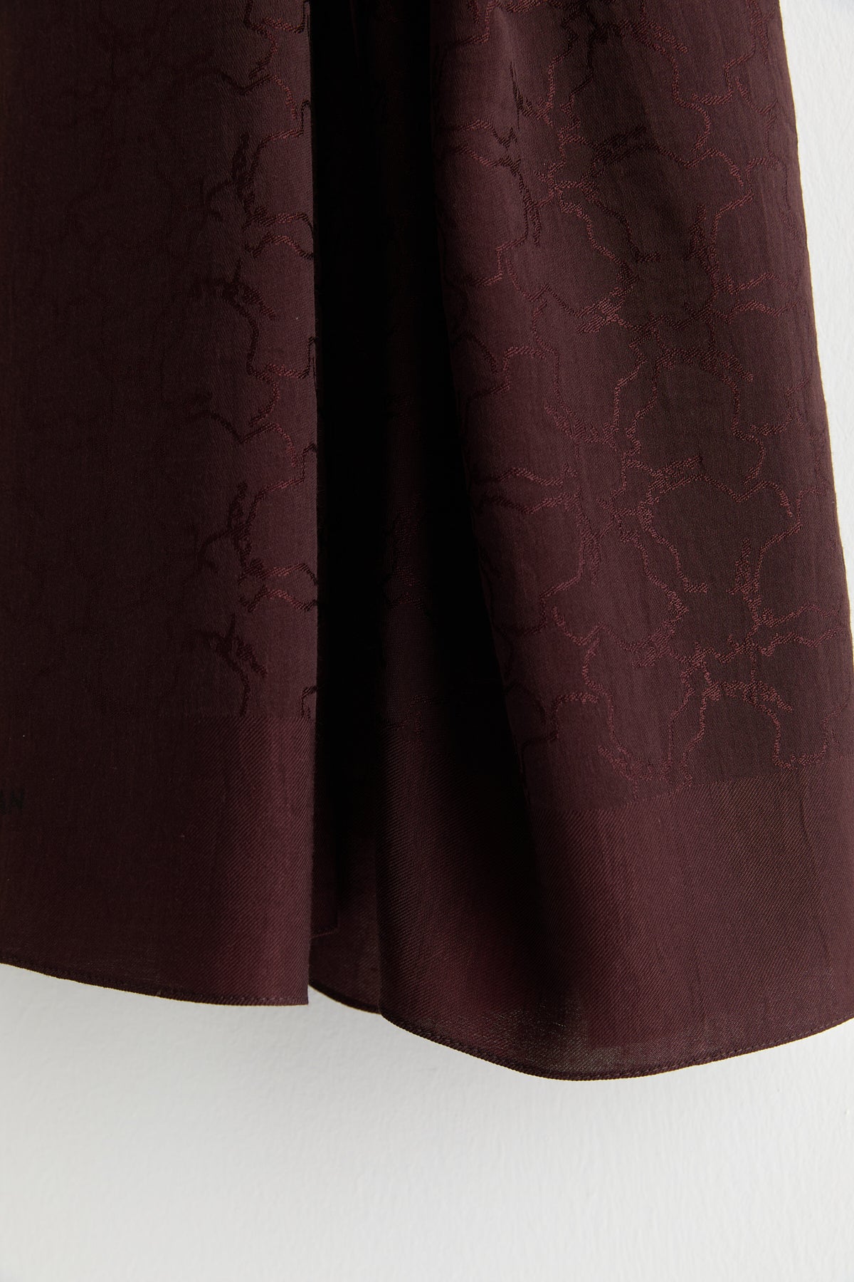 Patterned Cotton Naia Lyocell Scarf - Plum
