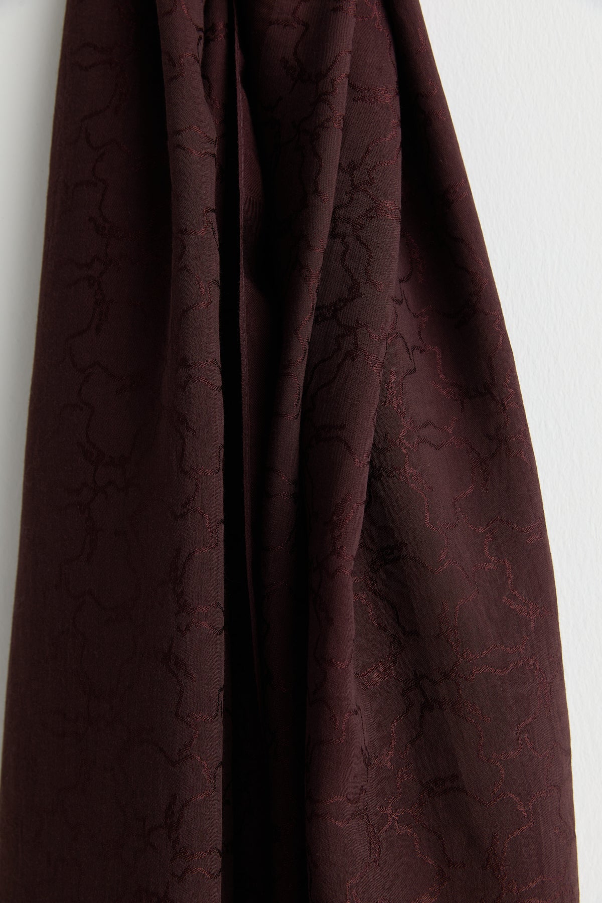 Patterned Cotton Naia Lyocell Scarf - Plum