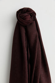Patterned Cotton Naia Lyocell Scarf - Plum