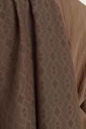 Patterned Cotton Shawl - Dark Brown