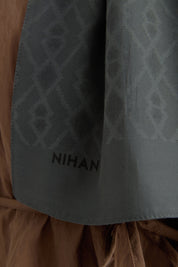 Patterned Cotton Shawl - Anthracite