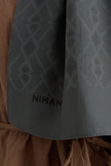 Patterned Cotton Shawl - Anthracite