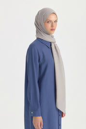 Patterned Cotton Shawl - Grey