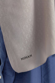 Patterned Cotton Shawl - Grey
