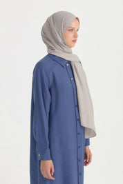 Patterned Cotton Shawl - Grey