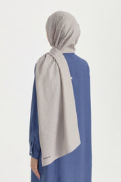 Patterned Cotton Shawl - Grey