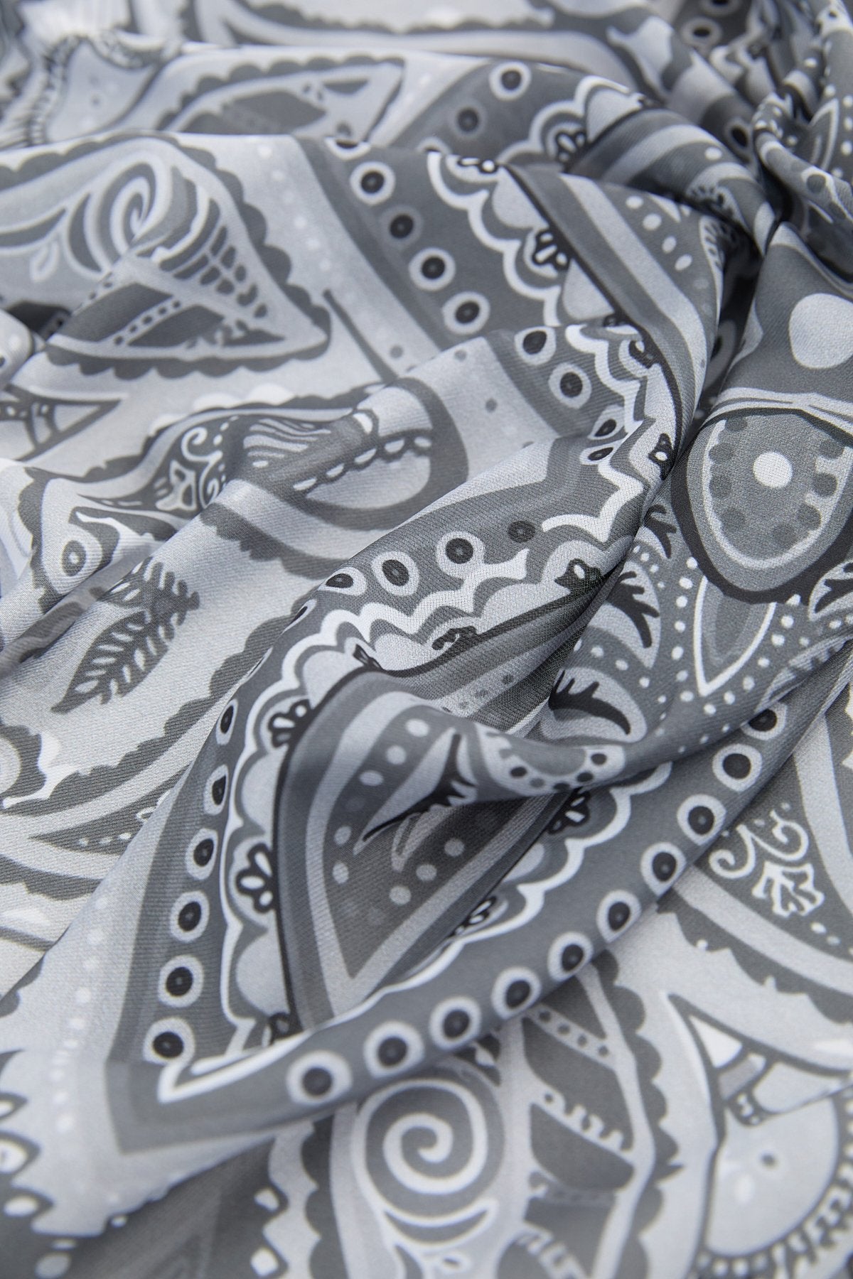 Patterned Soft Scarf - Anthracite