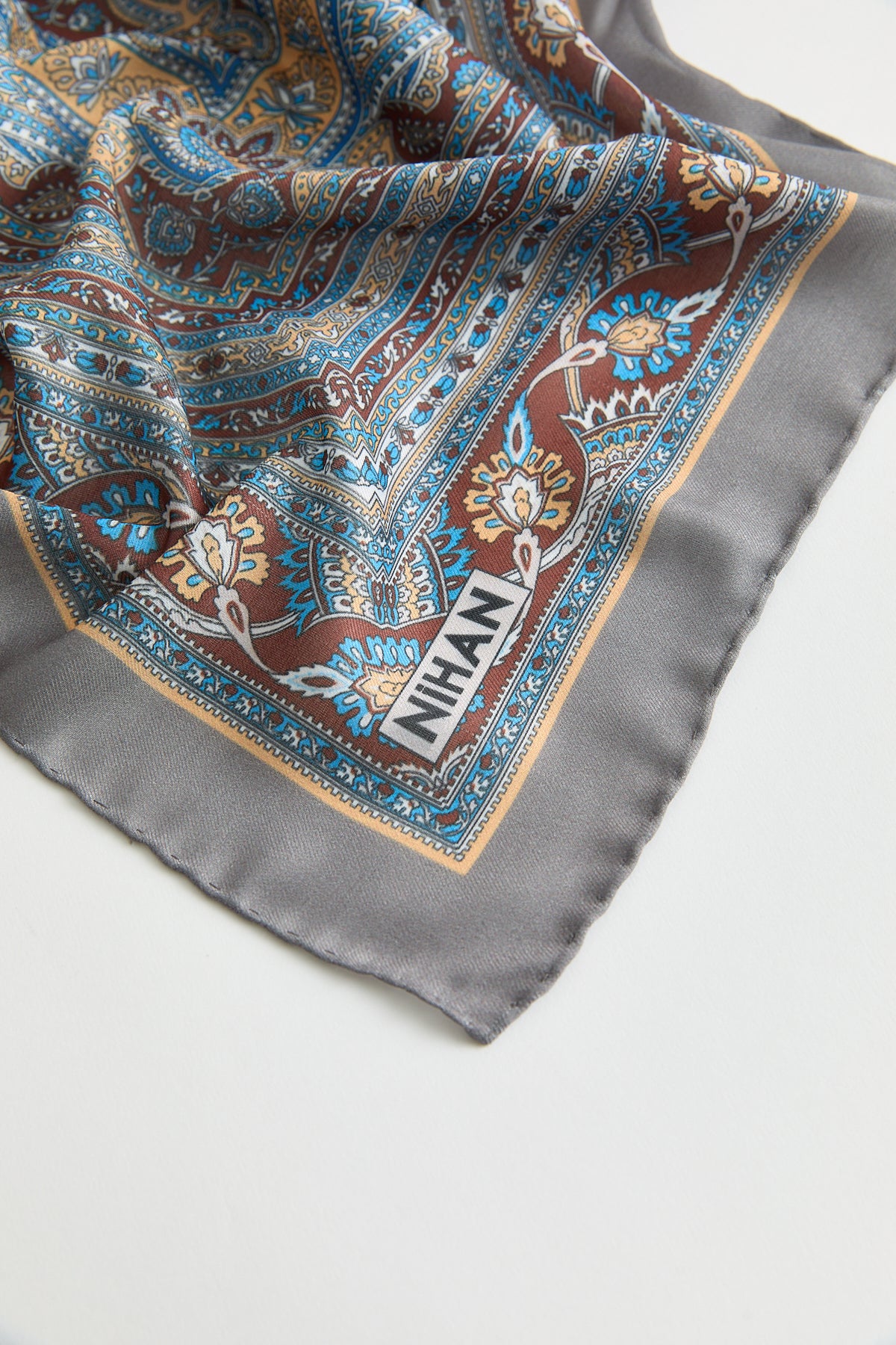 Patterned Soft Scarf - Anthracite
