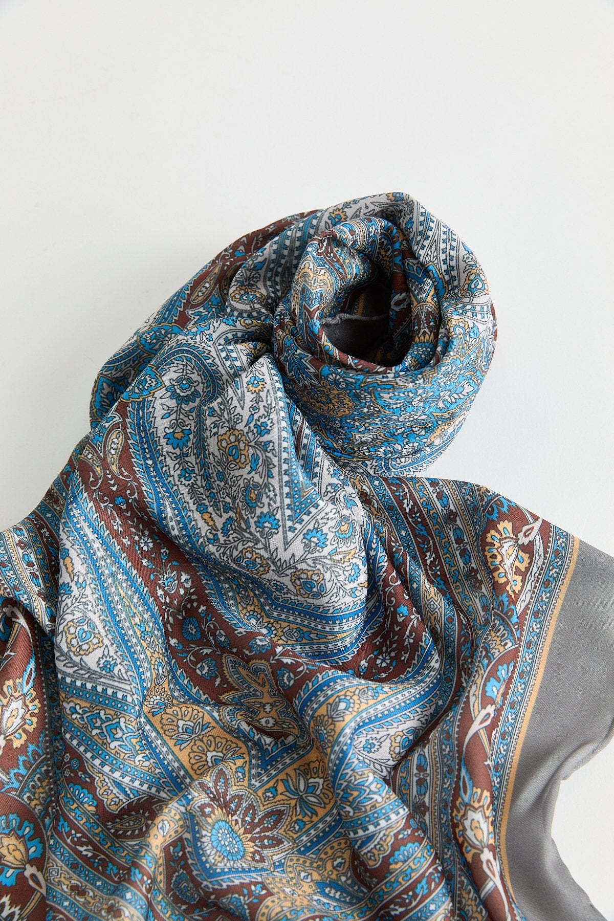 Patterned Soft Scarf - Anthracite