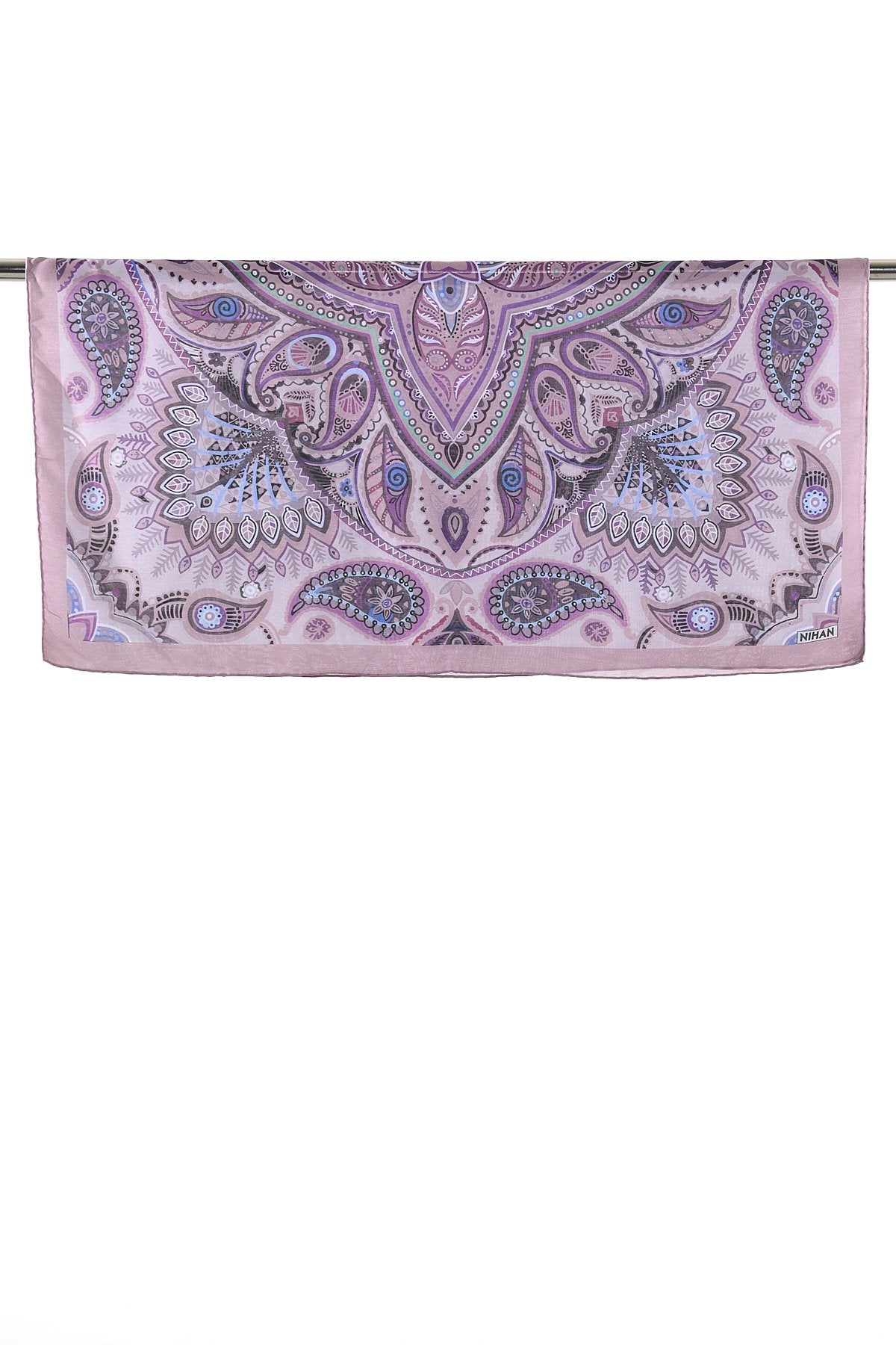 Desenli Soft Eşarp - Lila