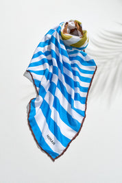 Patterned Soft Scarf - Blue