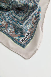 Desenli Soft Eşarp - Vizon