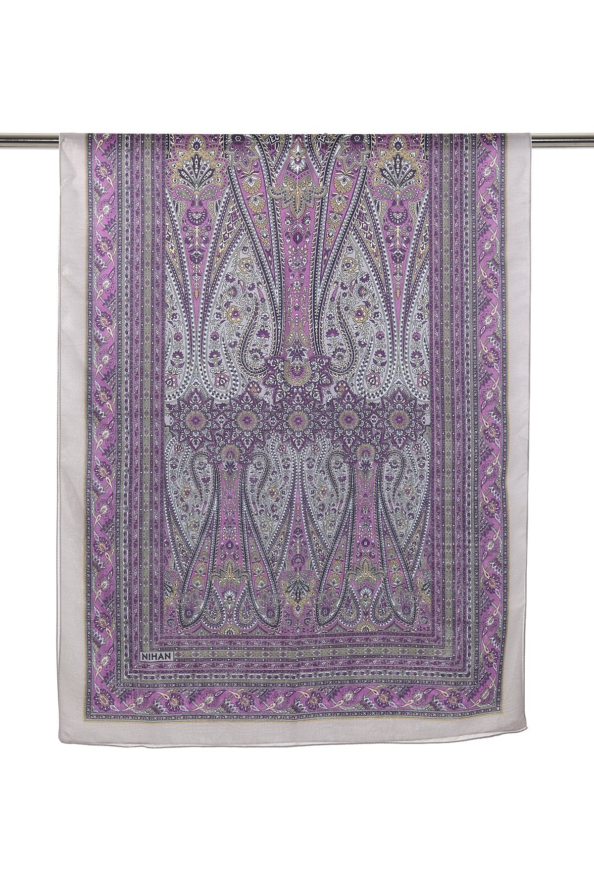 Desenli Soft Şal - Lila