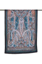 Patterned Soft Scarf - Black