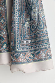 Patterned Soft Scarf - Mink