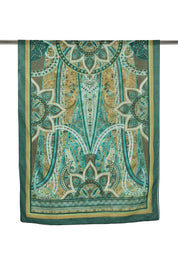 Patterned Soft Scarf - Green