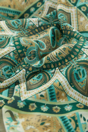 Patterned Soft Scarf - Green