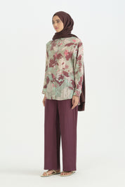 Desenli Tunik Pantolon Takım - Mint