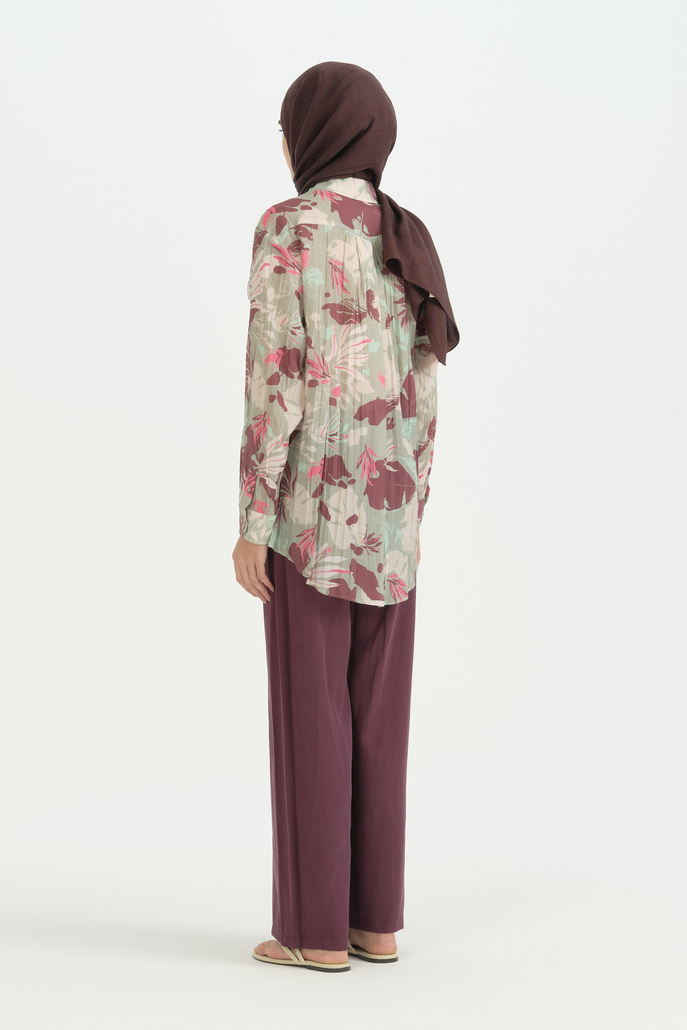 Desenli Tunik Pantolon Takım - Mint