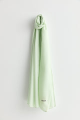 Patterned Viscose Silk Scarf - Khaki