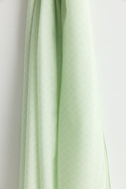 Patterned Viscose Silk Scarf - Khaki