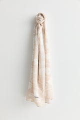 Patterned Viscose Silk Scarf - Powder Pink