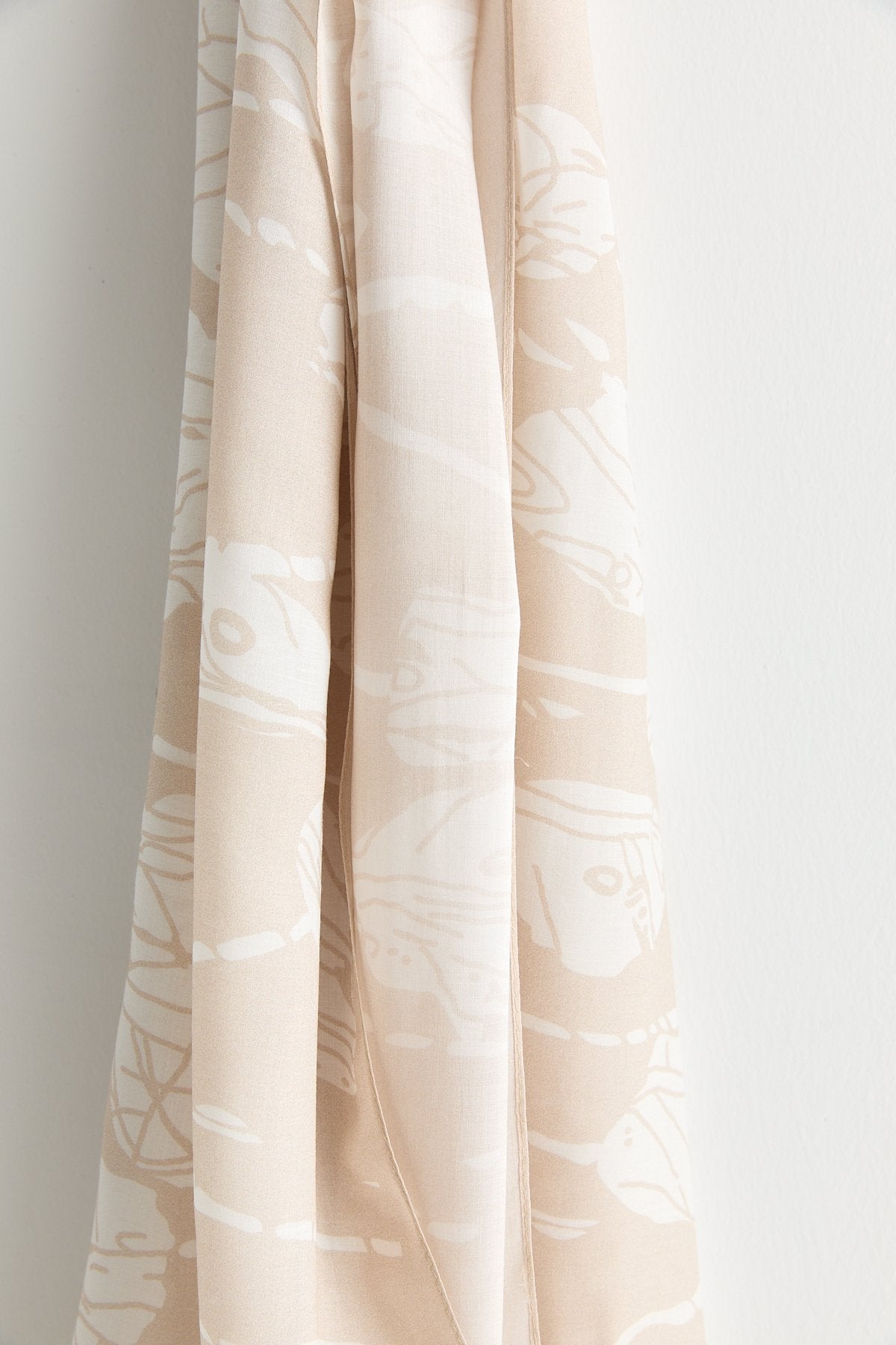 Patterned Viscose Silk Scarf - Powder Pink