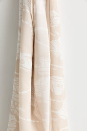 Patterned Viscose Silk Scarf - Powder Pink