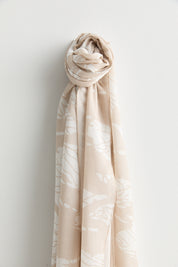 Patterned Viscose Silk Scarf - Powder Pink