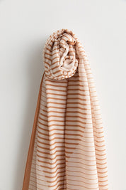 Patterned Viscose Silk Scarf - Cinnamon