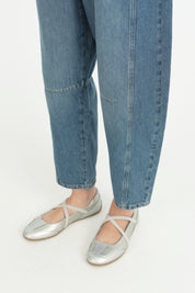 Dikiş Detaylı Denim Havuç Pamuklu Pantolon - İndigo
