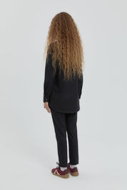 Stitch Detailed Shirt Collar Tunic - Navy Blue
