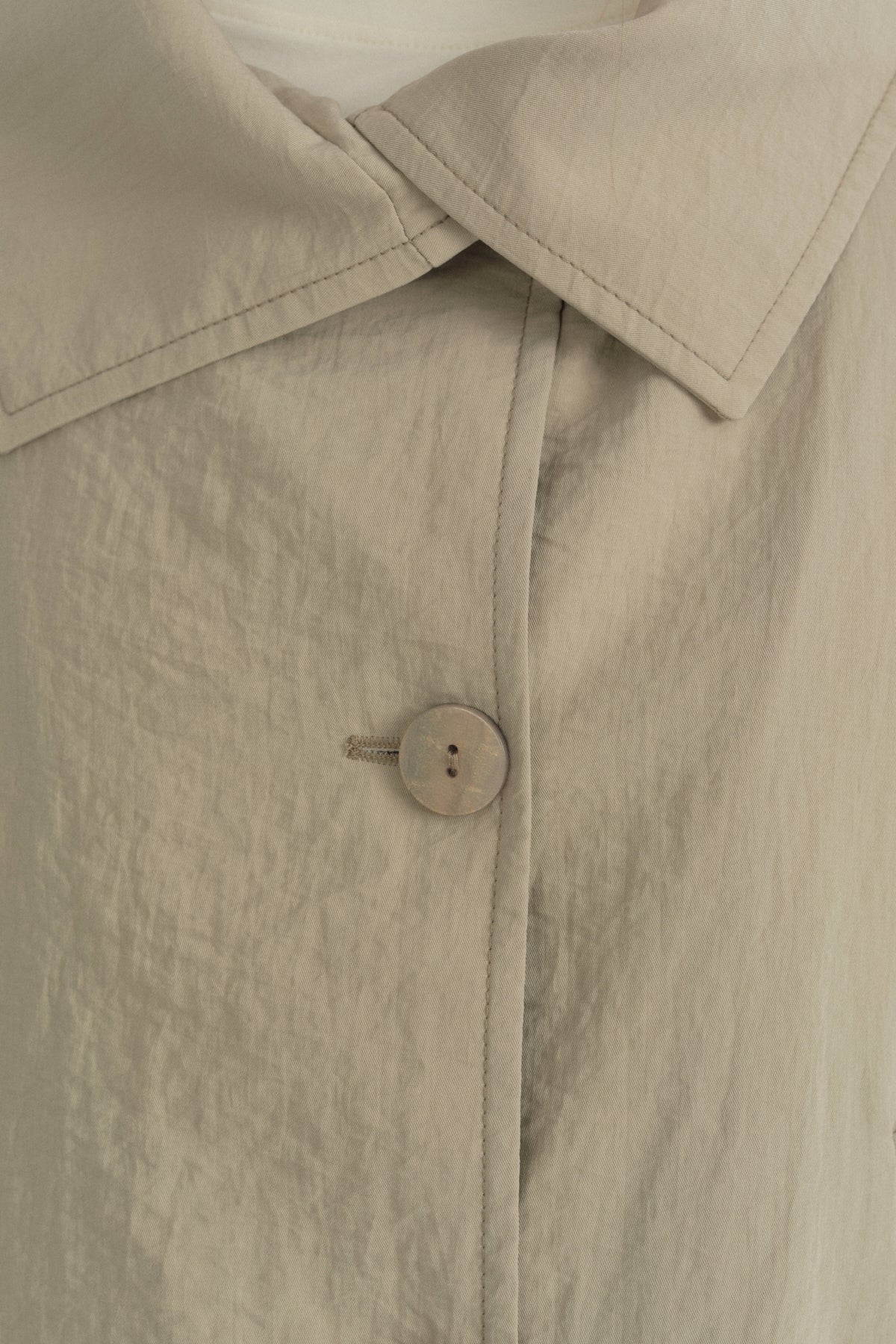 Düğme Detaylı Crop Ceket - Bej
